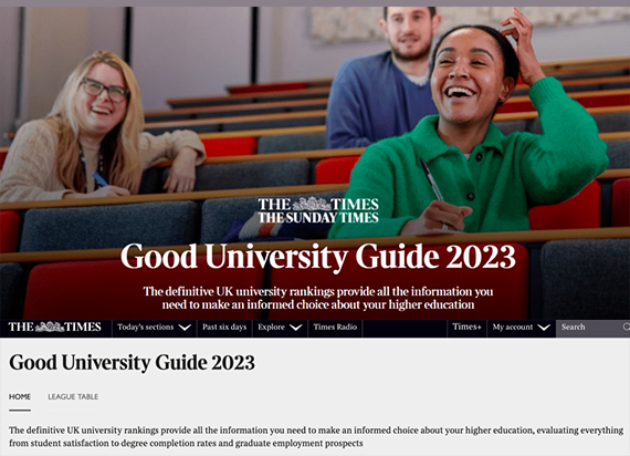 2023 TIMES英国大学排名：Good University Guide 2023 大学排名132所大学完整榜单